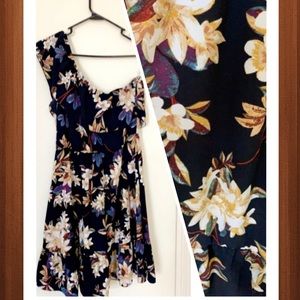 Bailey blue - tropical flower dress